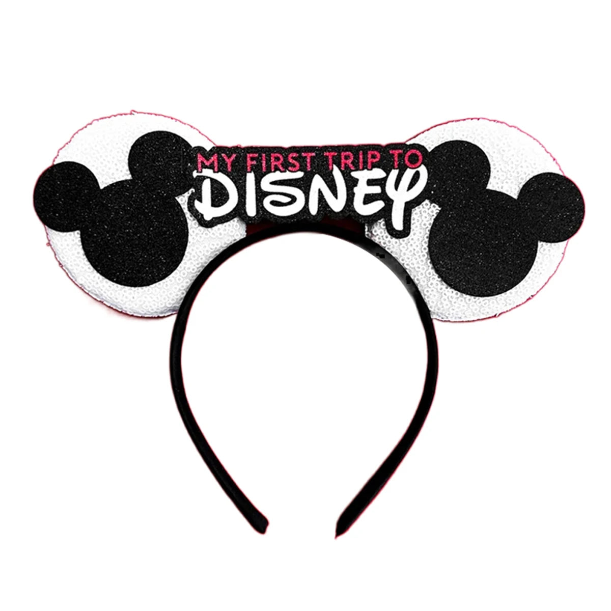 Mouse Ears Headband Cartoon Sequin Bows Headband Birthday Party Christmas Halloween Princess Cosplay Costume For Women Adult