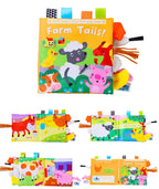New 3D Visual Tail Cloth Book Baby Tear Resistant Biteable Cognitive Tool Interactive Parent-Child Fun Toddlers Enlighten Toys