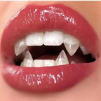 1 Pair Vampire Teeth Fangs Dentures Props Halloween Costume Props False Teeth Solid Glue Denture Adhesive Halloween Party Decor
