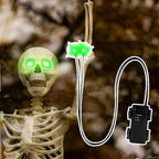 Glowing Eyes Halloween Decor with Timer LED Light Up Props for Skulls Pumpkins Tombstones Masks Halloween Party Decorations
