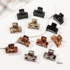 12/24/30Pcs Mini Flower Hair Claw Clips Pack for Women Girl Cute Hair Accessories Creaseless Styling for Bangs Tiny Hair Styling