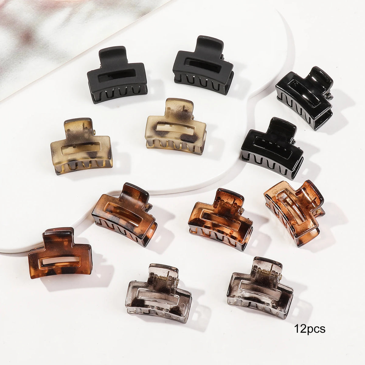 12/24/30Pcs Mini Flower Hair Claw Clips Pack for Women Girl Cute Hair Accessories Creaseless Styling for Bangs Tiny Hair Styling