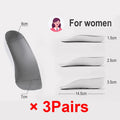 Arch Support Height Increase Insoles Half Pads Orthopedic Breathable Memory Foam 7 Points Lifts Shoe Pads Flat Feet Support