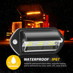 2pcs White LED License Plate Light 12V 24V DC Waterproof 6-SMD License Plate Lamp Taillight For Truck SUV Trailer