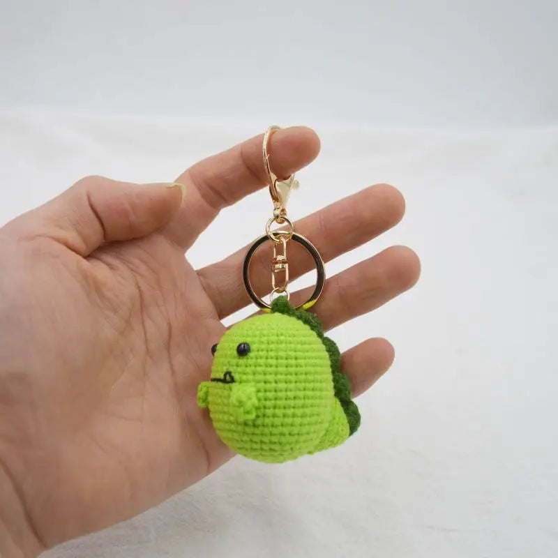 Cute Small Bear Couple Keychains Knitting Cartoon Bear Mini Animal Doll Keyrings Crochet Keychain Wholesale Custom Acceessories
