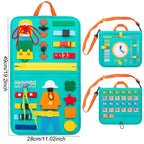 Toddler Montessori Busy Board Activities Education Toys Basic Dress Motor Skills Baby Travel Learning Toys For Christmas Gift