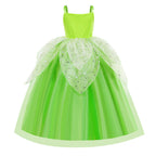 Girls Flower Fairy Dress Up Kids Princess Dress With Wings Halloween Princess Costume Elves Party Tinkerbell Tinker Bell Dress