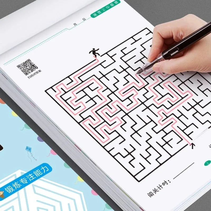 1 Pcs Children Concentration Maze Training Book Student Thinking Development Toy Training Attention