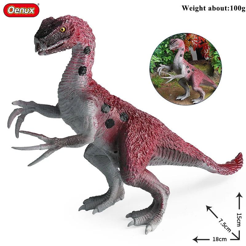 Oenux Jurassic Dinosaurs Indominus Rex Mosasaurus Saichania Dilophosauridae Spinosaurus Model Action Figures Collection Kid Toy