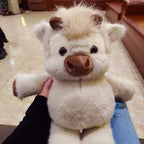 Adorable Highland Cattle Plush Toy 40cm - Huggable Running Cow Stuffed Animal Made with Premium Soft Fabric, Soothing Companion