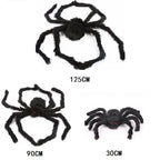 30/90/150cm Halloween Black Scary Giant Spider Huge Spider Web Halloween Decor Home Bar Haunted House Prop Holiday Outdoor Decor