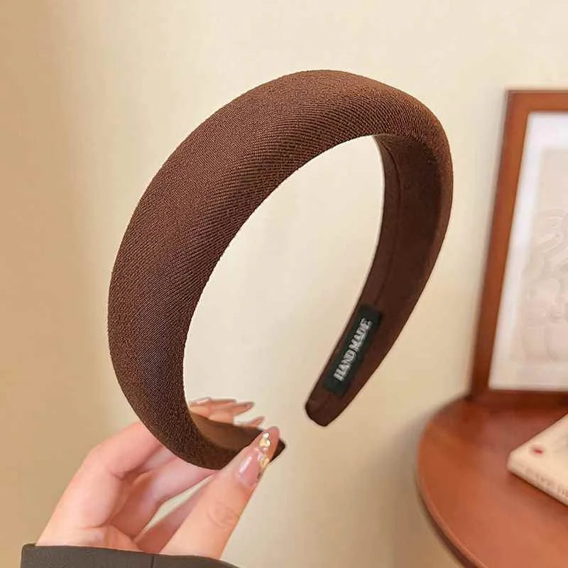 1/2/3/5pcs Wild Solid Color Sponge Headband for Women Fashion Girl Wash Face Wide Edge Simple Hair Band