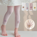 Girls Leggings Kids Hollow Out Pants Summer Children's Clothing Pencil Pants Flower Trousers Korean Style