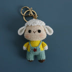 Creative Small Animal Doll Handmake Crochet Keyrings For Bag Pendant Cartoon Puppy Keychain Knitting Animal Doll Keyring Custom