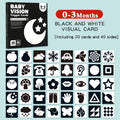 Baby Visual Stimulation Montessori High Contrast Flash Cards