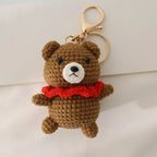 Cartoon Animal Doll Series Handmake Crochet Keychain Cute Sheep Doll Keyrings Crochet Puppy Keychains Gifts Custom Accessories
