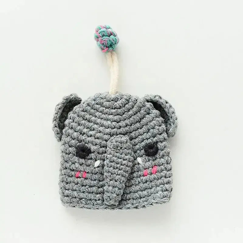 Cute Animal Doll Crochet Keychains For Keys Storage Funny Puppy Series Knitted Bag For Car Keys Holder Keyrings Custom Wholesale