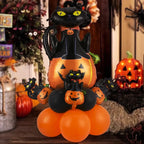 12/13pcs Happy Halloween Balloon Set With Black Orange Latex Globos Ghost Bat Pumpkin for Haunted House Room Halloween Eve Decor
