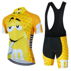 2024 Cartoon Cycling Clothing Men Short Sleeve MTB Ropa Ciclismo Breathable Summer Sportswear Outdoor Bicycle Clothes Bib Shorts
