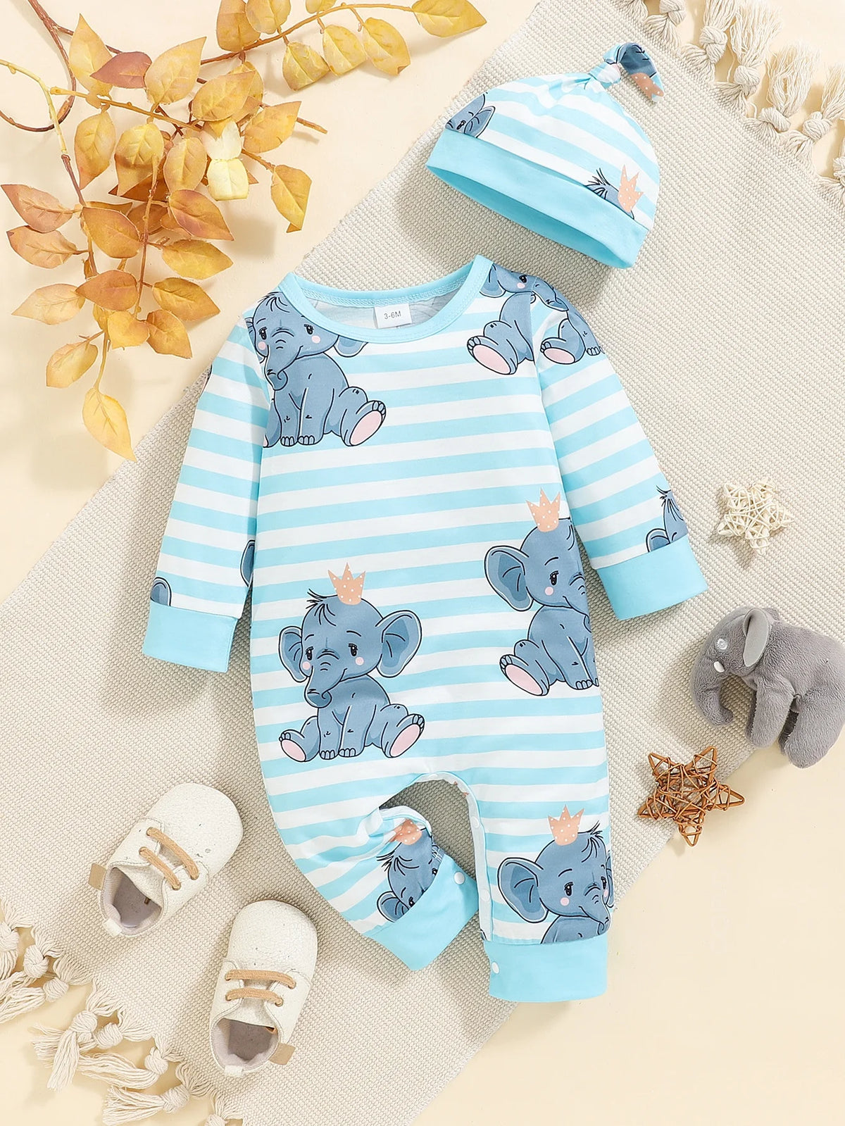Winter Newborn Infant Baby Boys Romper Bear Print Long Sleeve Button Up Front Rompers Kids Onepiece Soft Fashion Baby  Clothing