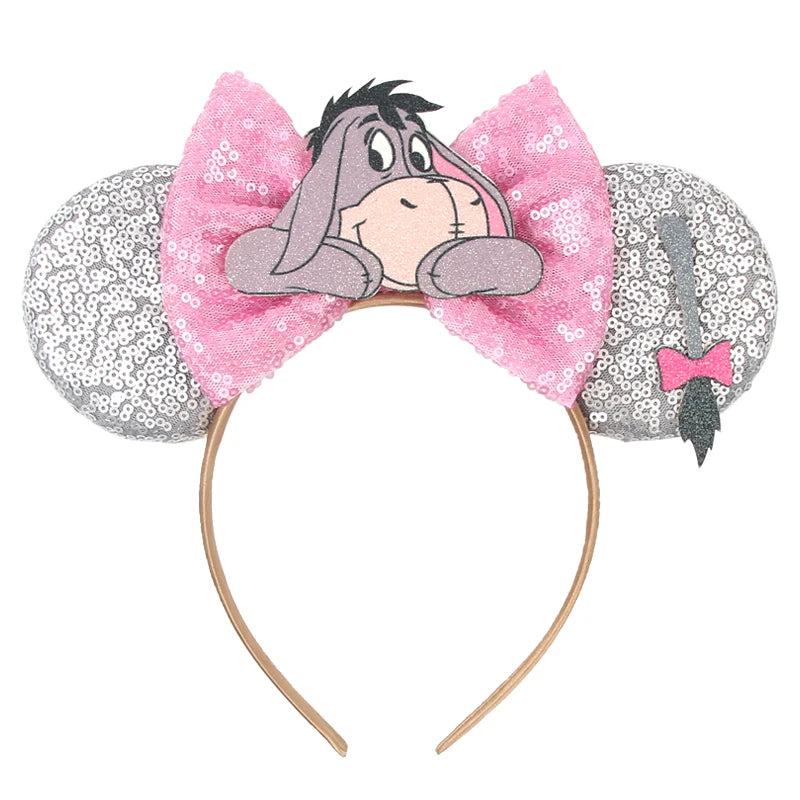 Nieuwste Mickey Mouse Oren Hoofdband Kid Adult Festival Party Pailletten Strik Haarband Vrouwen Baby Girl Party Haar Accessories