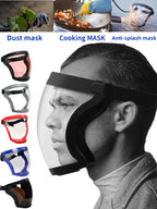 Work Protection Mask Transparent Facial Shield Transparent Facial Protector Face Protective Screen Kitchen Accessories Gadgets