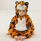 Baby Rompers Winter Kigurumi Lion Costume For Girls Boys Toddler Animal Jumpsuit Infant Clothes Pyjamas Kids Overalls Ropa Bebes