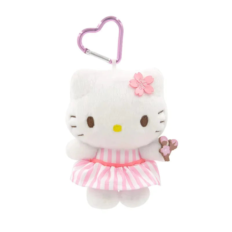Kawaii Authentic Sanrio Hello Kitty  Kuromi Plush Doll Toys Pendant Cute Plush  Keychain Bag Pendant Christmas Gifts12CM
