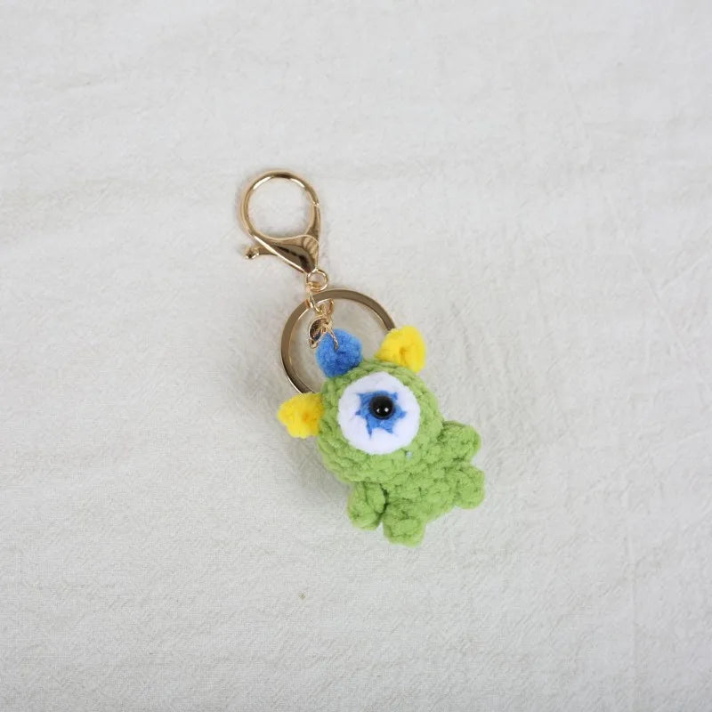 Mini Animal Doll Series Crochet Keychain Knitted Small Rabbit Doll Keyrings Mini Puppy Cute Keychain Wholesale Custom Accessory