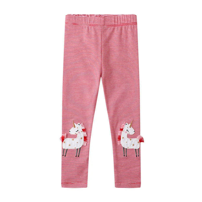 Jumping Meters New Arrival Girls Leggings Pant With Bee Embroidery Fashion Stripe Kids Skinny Pants Toddler Kids Pencil Pant