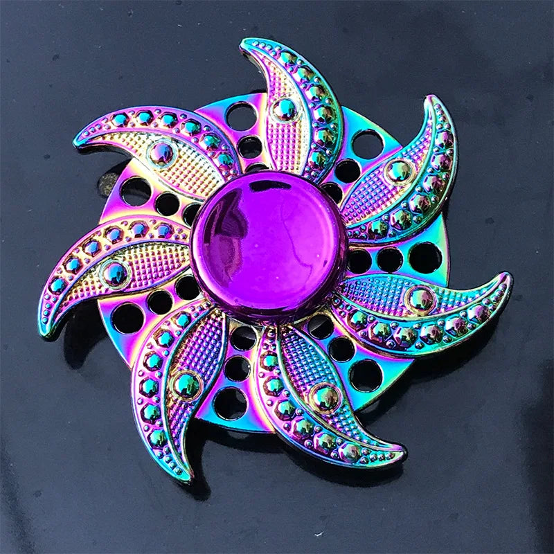 New Metal Rainbow Fidget Spinner Gradient Color R188 Mute Bearing EDC Hand Spinner Fingertip Gyro Anti-Anxiety Adult Toys Gifts