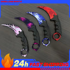 18.8cm Sakura Claw Knife Metal Model Collectible Desk Ornaments Lightning Karambit Cosplay Prop Home Decoration Boys Knife Safe