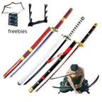 40incn Roronoa Zoro Katana Ninja Knife Sword Anime Cosplay Costume Zoro Real Size Japanese Katana Original Samurai Sabre Gift