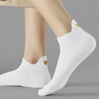 4 Pairs Lot Fashion Socks Women 2026 New Spring Cotton Color Novelty Girls Cute Heart Embroidery Casual Funny Ankle Socks Pack