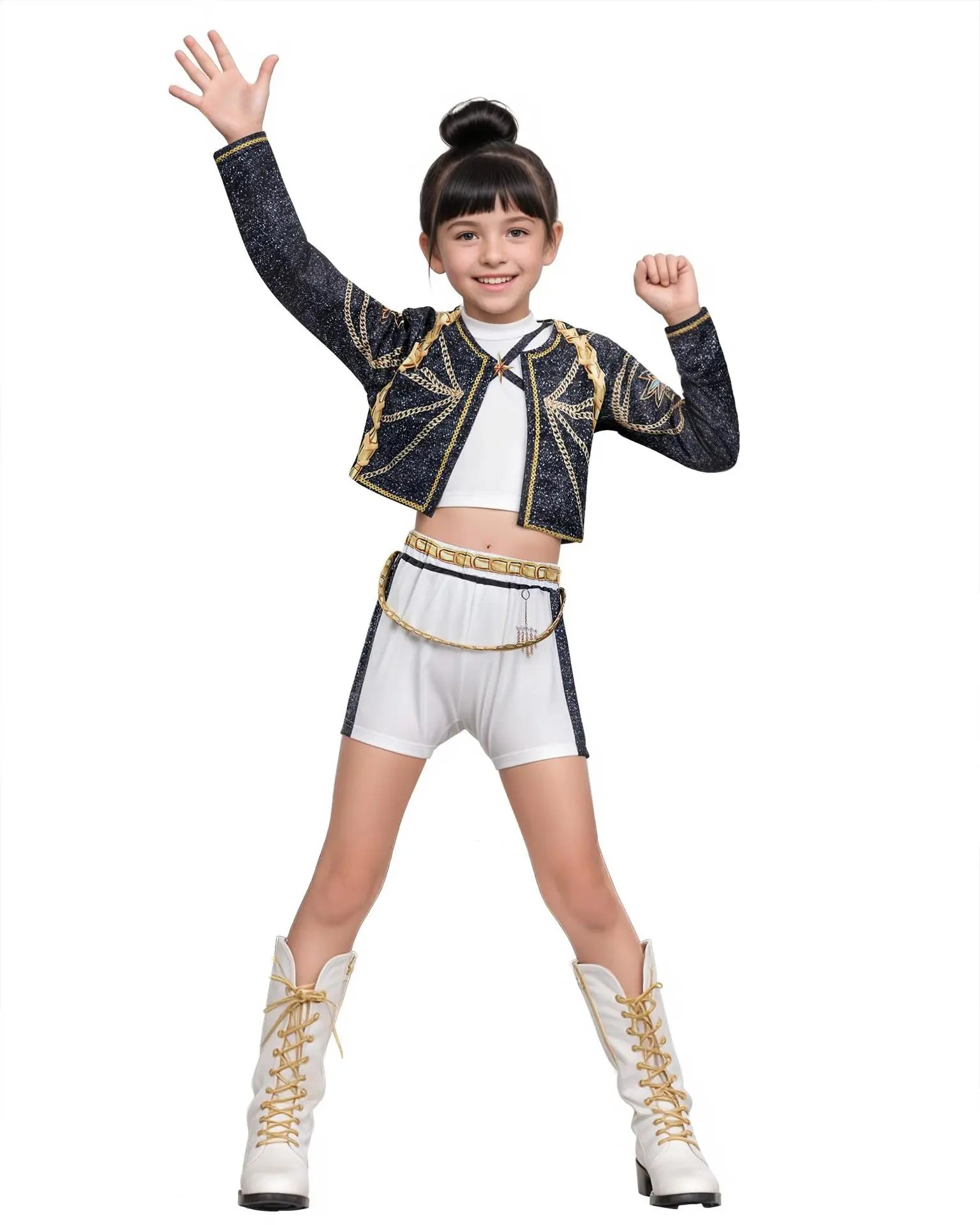 Girls Zoey Cosplay Girl Group Rumi Kids Costume Mira Outfit Favorite Stage Performance Clothes Halloween Animated Movie Dress Up