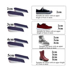 Height Increase Half Shoe Insoles Heel Insert Sport Cushion EVA Memory Foam Heel Lifting 2/3/4/5CM Taller Invisible Heighten Pad