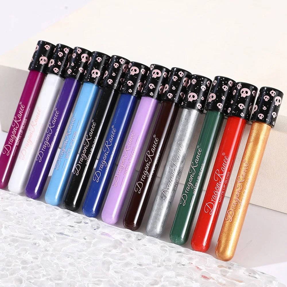 Waterproof and Easy To Color Halloween Makeup Sexy Red Vampire Liquid Lipstick Matte White Black Lip Gloss Facial Body Painting