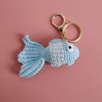 Ocean Series Animal Doll Crochet Keychain Handmaking Knitted Tropical Fish Keyrings Crochet Shark Doll Keychain Custom Accessory