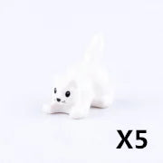 MOC Animal Scene Building Blocks Zoo Ducks Cat Dog Penguin Eagle Dove Wolf Bear Deer Shark Snake Mice Sheep DIY Toys Bricks K055
