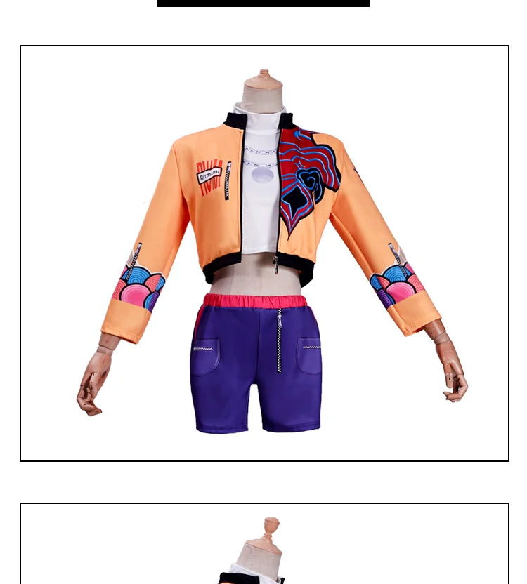 Girls Zoey Cosplay Girl Group Rumi Kids Costume Mira Outfit Favorite Stage Performance Clothes Halloween Animated Movie Dress Up