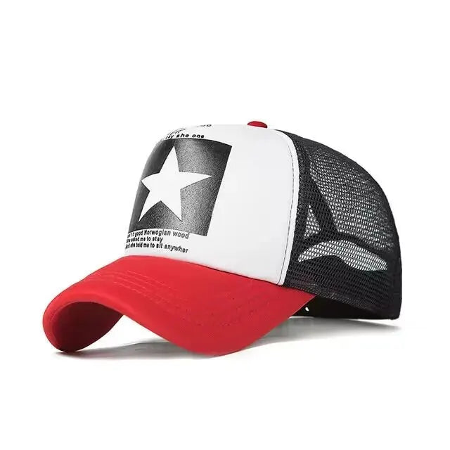 Fashion Mesh Snapback Baseball Cap for Casual Outdoor Comfort