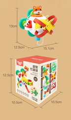 Baby Busy Board Cube Montessori Sensory Toys for Toddler Educational Learning Activities Travel Toy Lock Box Fine Motor Skill