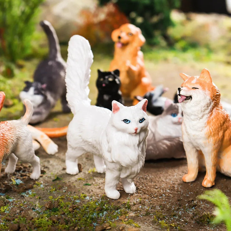New 12pcs Farm Animal Figurines Poultry Sets Action Figures Horse Cow Dog Duck Sheep Cock Model Education Toys for Children Gift