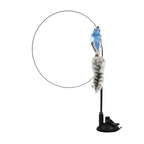 Simulation Bird Cat Toys Funny Interactive Peacock with Bell Cat Stick Toy for Kitten Playing Teaser Wand Toys Pet Cats Supplies