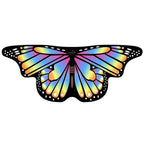 Kids Butterfly Wings Cape Girls Fairy Shawl Pixie Cloak Fancy Colorful Dress Costume Gift  Party & Holiday DIY Decorations