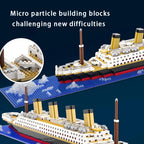 Micro particle building block assembly toy Titanic giant male and female puzzle cruise ship model children's toy