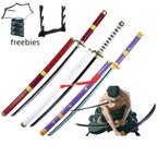 40incn Roronoa Zoro Katana Ninja Knife Sword Anime Cosplay Costume Zoro Real Size Japanese Katana Original Samurai Sabre Gift