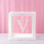 Transparent Letter Balloon Box Baby Shower Decorations Happy Birthday Wedding Decor 1st Birthday Party Supplies Balloon Box
