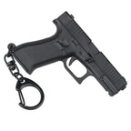 Mini Tactical Pistol Shape Car Keychain for Men Portable Decorations Detachable Keyring Realistic Model Toy Bag Accessories
