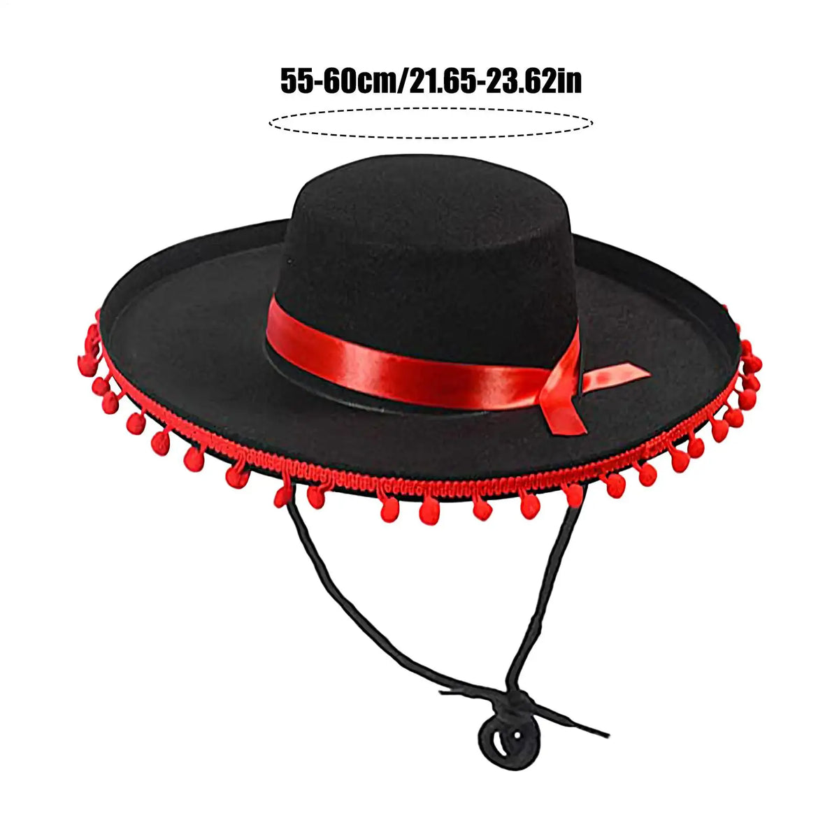 Spanish-style Hat Soft Sombrero Caps Traditional Halloween Zoro fuzz ball Mexican Sombrero Hats Wide Brim Design Carnival Costum